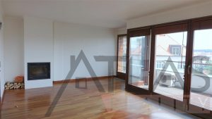 Living area with great views of the city - For Rent: Luxury 2BD Apartment, 172 sqm, Prague 2 - Vinohrady, Americká street
