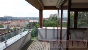 Terrace with great views - For Rent: Luxury 2BD Apartment, 172 sqm, Prague 2 - Vinohrady, Americká street