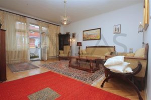 Living room - Rent of fully furnished 2-bedroom apartment, Prague 2 - Vinohrady, Slezska Street