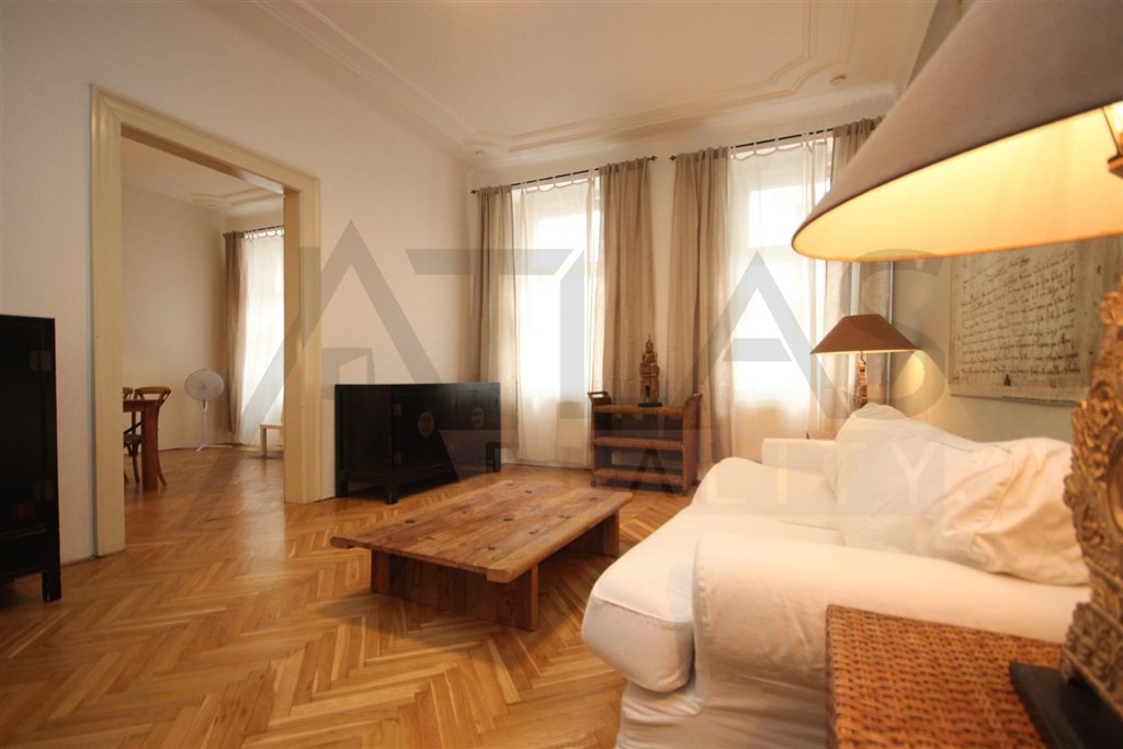 For rent furnished one bedroom apartment 70 m2 Prague 1 - Nove mesto, Ve smeckach street - just steps from Wenceslas Square