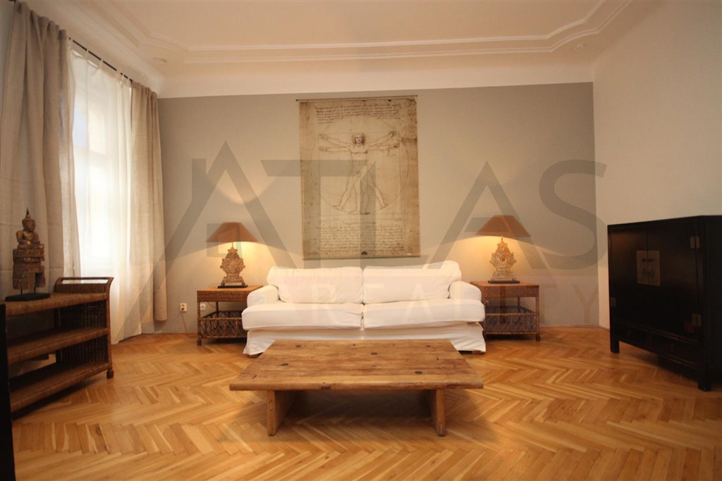 For rent furnished one bedroom apartment 70 m2 Prague 1 - Nove mesto, Ve smeckach street - just steps from Wenceslas Square