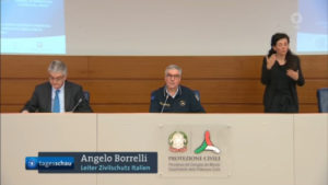 Angelo Borrelli, vedoucí italské Služby civilní ochrany, zdůrazňující rozdíl mezi úmrtím s koronaviry a kvůli nim.