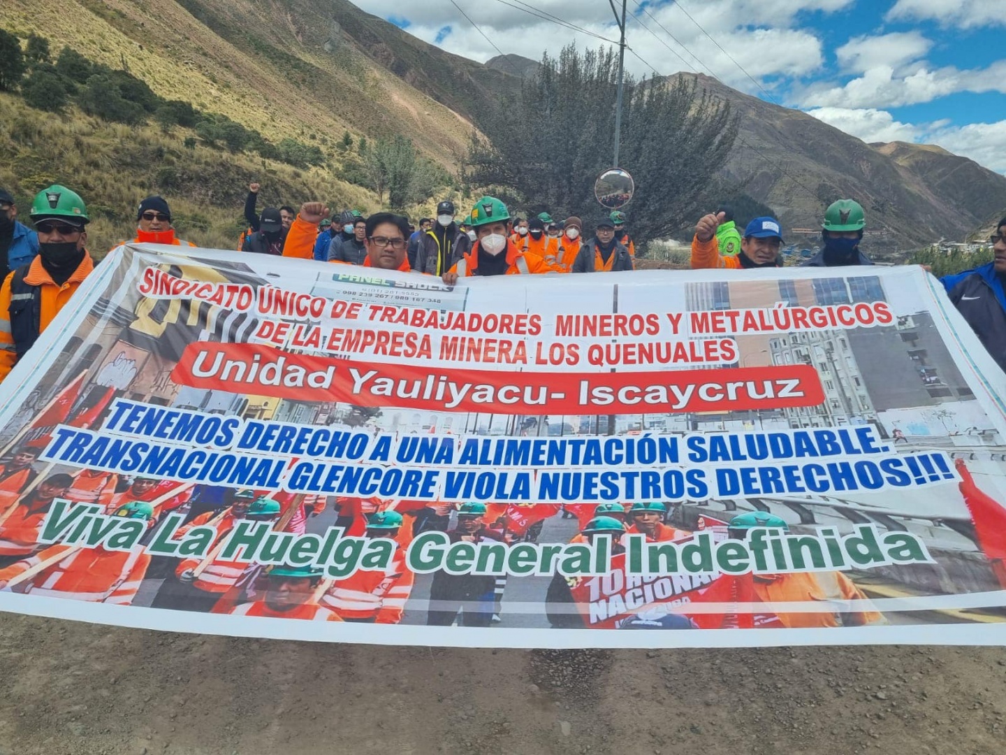 Horníci v Glencore Peru požadují lepší pracovní podmínky