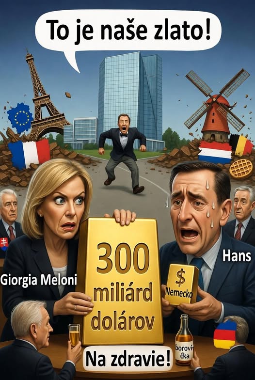 Rodinné drama v Evropské unii: Italská premiérka chce zpět své Italské zlato za 300 miliard, protože nevěří Hansovi!