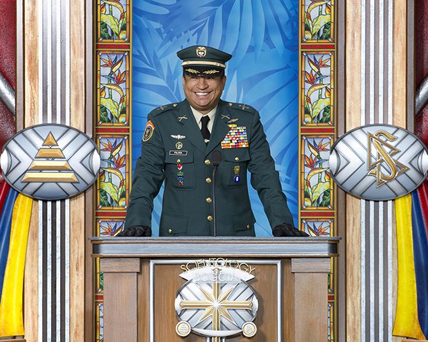 plukovník Anstrongh Polania, ředitel oddělení spojených právních operací, ministerstvo obrany Kolumbie